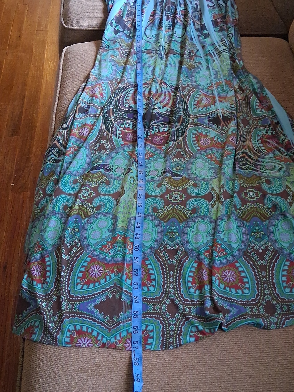 live and let live Turquoise Paisley Sleeveless Maxi Dress - Picture 6 of 8